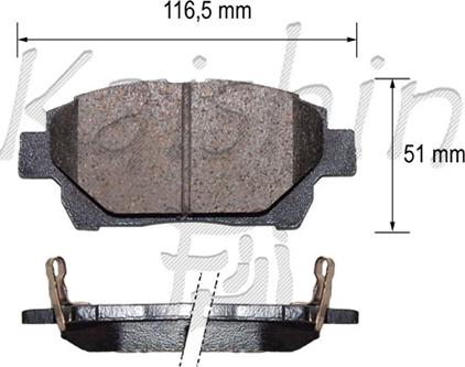 Kaishin FK2283 - Kit pastiglie freno, Freno a disco autozon.pro