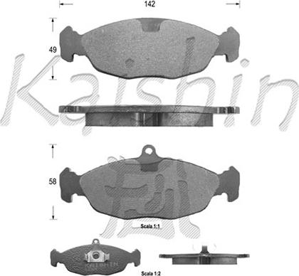 Kaishin FK7063 - Kit pastiglie freno, Freno a disco autozon.pro