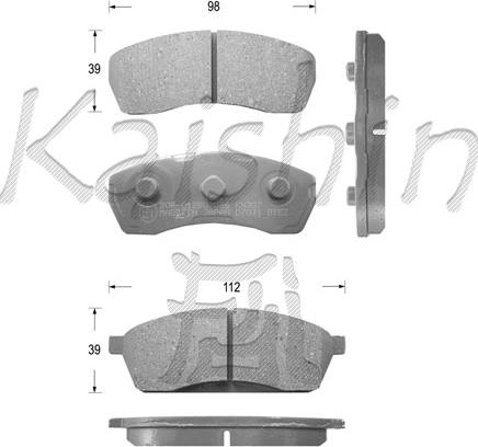 Kaishin FK7031 - Kit pastiglie freno, Freno a disco autozon.pro