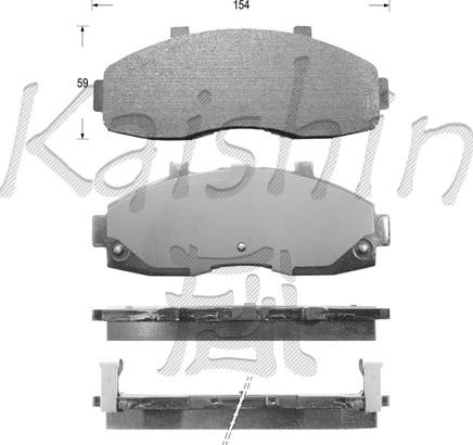 Kaishin FK7077 - Kit pastiglie freno, Freno a disco autozon.pro