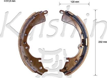 Kaishin K2335 - Kit ganasce freno autozon.pro