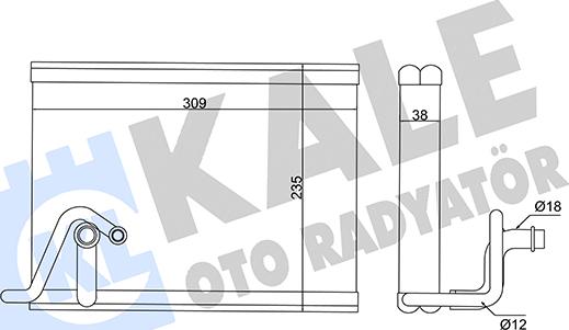 KALE OTO RADYATÖR 416945 - Evaporatore, Climatizzatore autozon.pro