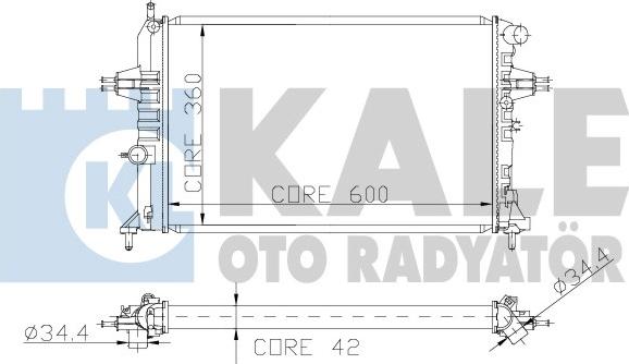 KALE OTO RADYATÖR 141000 - Radiatore, Raffreddamento motore autozon.pro