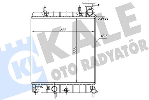 KALE OTO RADYATÖR 148100 - Radiatore, Raffreddamento motore autozon.pro