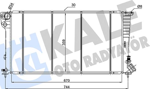 KALE OTO RADYATÖR 154200 - Radiatore, Raffreddamento motore autozon.pro