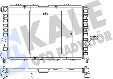 KALE OTO RADYATÖR 157500 - Radiatore, Raffreddamento motore autozon.pro