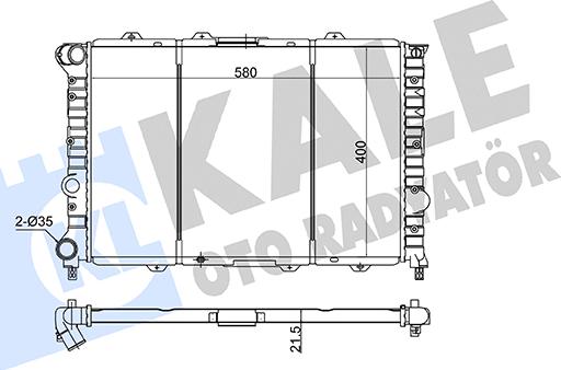 KALE OTO RADYATÖR 157600 - Radiatore, Raffreddamento motore autozon.pro