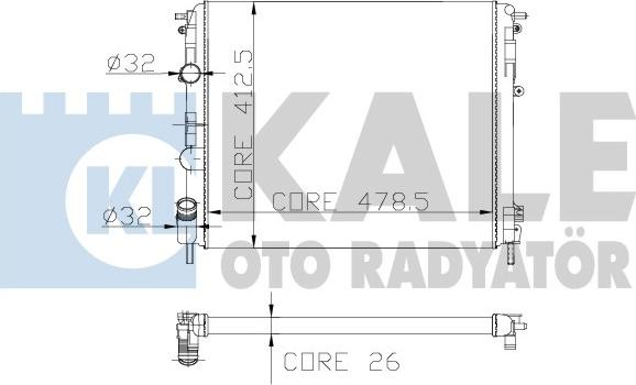 KALE OTO RADYATÖR 169300 - Radiatore, Raffreddamento motore autozon.pro