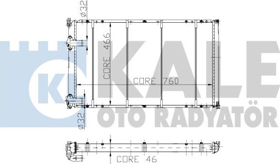 KALE OTO RADYATÖR 162200 - Radiatore, Raffreddamento motore autozon.pro