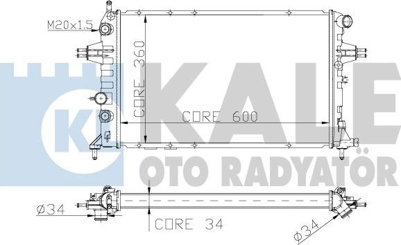 KALE OTO RADYATÖR 138300 - Radiatore, Raffreddamento motore autozon.pro