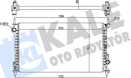 KALE OTO RADYATÖR 124200 - Radiatore, Raffreddamento motore autozon.pro