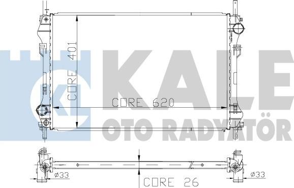 KALE OTO RADYATÖR 126400 - Radiatore, Raffreddamento motore autozon.pro