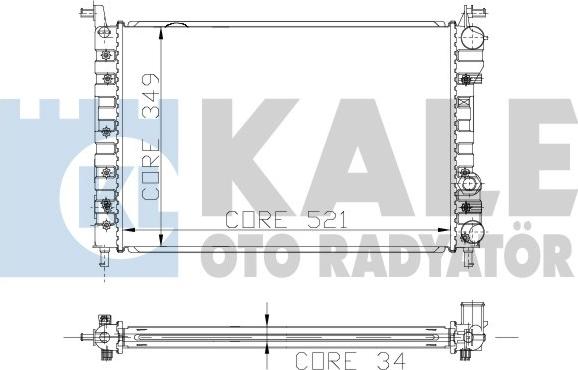 KALE OTO RADYATÖR 120600 - Radiatore, Raffreddamento motore autozon.pro