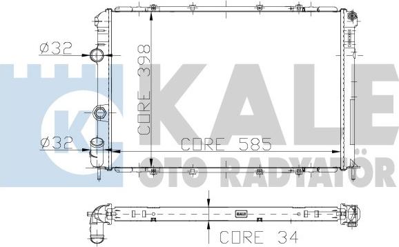 KALE OTO RADYATÖR 128000 - Radiatore, Raffreddamento motore autozon.pro