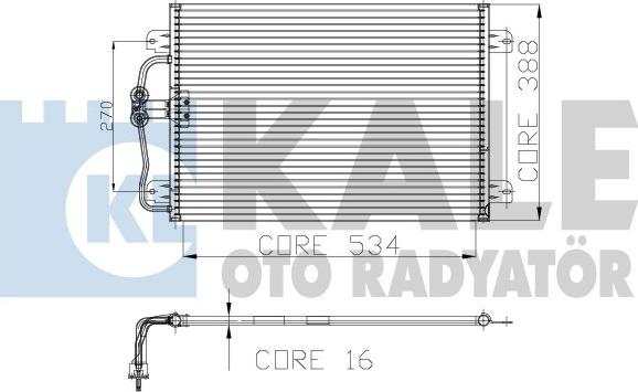 KALE OTO RADYATÖR 128100 - Condensatore, Climatizzatore autozon.pro