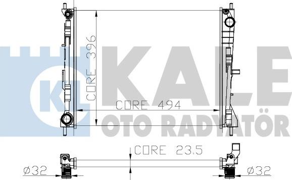 KALE OTO RADYATÖR 128700 - Radiatore, Raffreddamento motore autozon.pro