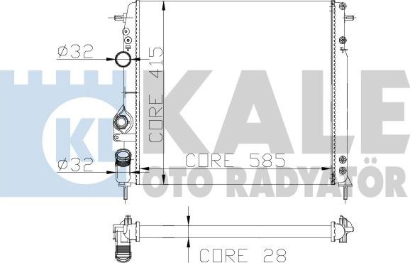 KALE OTO RADYATÖR 127800 - Radiatore, Raffreddamento motore autozon.pro