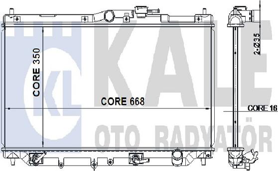 KALE OTO RADYATÖR 349900 - Radiatore, Raffreddamento motore autozon.pro