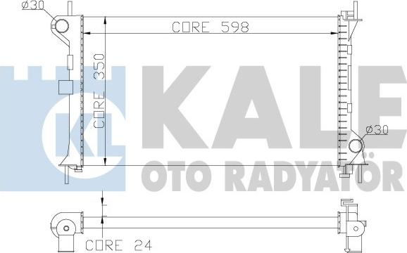 KALE OTO RADYATÖR 344165 - Radiatore, Raffreddamento motore autozon.pro