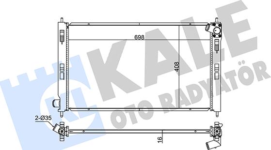 KALE OTO RADYATÖR 345990 - Radiatore, Raffreddamento motore autozon.pro