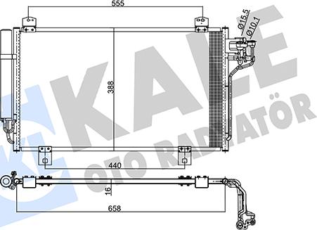 KALE OTO RADYATÖR 345495 - Condensatore, Climatizzatore autozon.pro