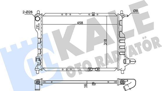 KALE OTO RADYATÖR 345890 - Radiatore, Raffreddamento motore autozon.pro