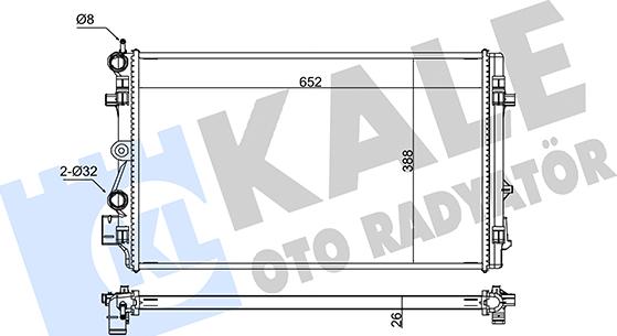 KALE OTO RADYATÖR 345850 - Radiatore, Raffreddamento motore autozon.pro