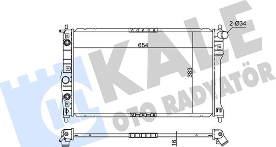 KALE OTO RADYATÖR 345880 - Radiatore, Raffreddamento motore autozon.pro