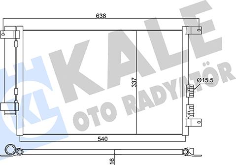 KALE OTO RADYATÖR 345365 - Condensatore, Climatizzatore autozon.pro