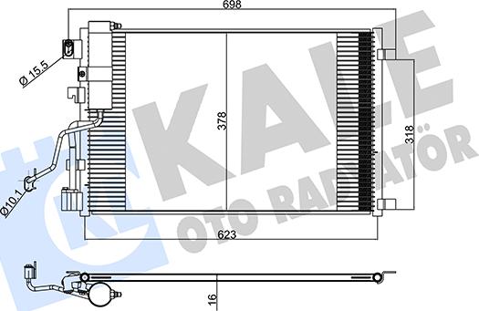 KALE OTO RADYATÖR 345260 - Condensatore, Climatizzatore autozon.pro