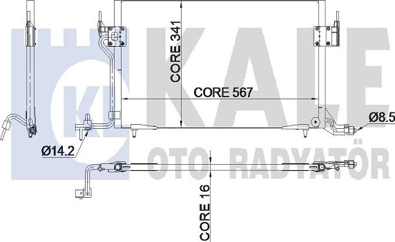 KALE OTO RADYATÖR 345210 - Condensatore, Climatizzatore autozon.pro