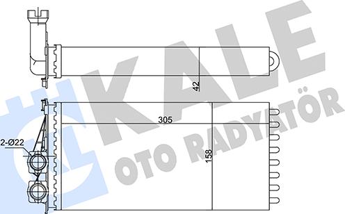 KALE OTO RADYATÖR 346485 - Scambiatore calore, Riscaldamento abitacolo autozon.pro