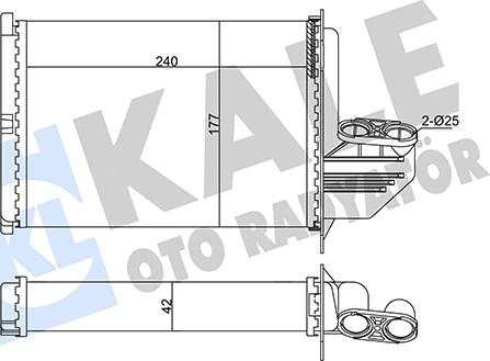 KALE OTO RADYATÖR 346470 - Scambiatore calore, Riscaldamento abitacolo autozon.pro