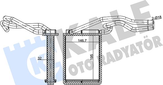 KALE OTO RADYATÖR 346540 - Scambiatore calore, Riscaldamento abitacolo autozon.pro
