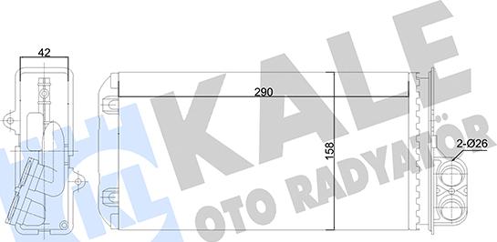 KALE OTO RADYATÖR 346510 - Scambiatore calore, Riscaldamento abitacolo autozon.pro