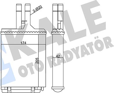 KALE OTO RADYATÖR 346675 - Scambiatore calore, Riscaldamento abitacolo autozon.pro