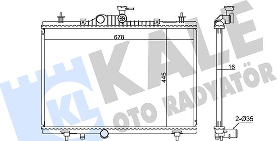 KALE OTO RADYATÖR 346015 - Radiatore, Raffreddamento motore autozon.pro