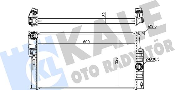 KALE OTO RADYATÖR 346075 - Radiatore, Raffreddamento motore autozon.pro