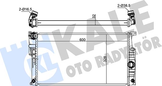 KALE OTO RADYATÖR 346070 - Radiatore, Raffreddamento motore autozon.pro