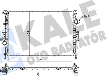 KALE OTO RADYATÖR 346120 - Radiatore, Raffreddamento motore autozon.pro