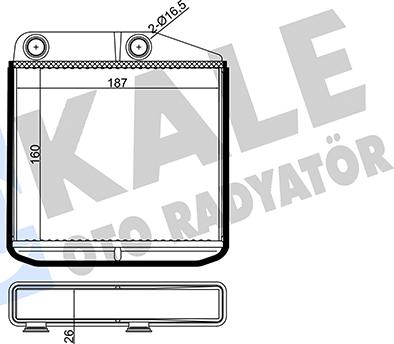 KALE OTO RADYATÖR 346850 - Scambiatore calore, Riscaldamento abitacolo autozon.pro