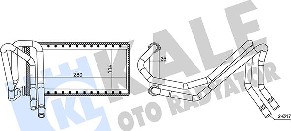 KALE OTO RADYATÖR 346830 - Scambiatore calore, Riscaldamento abitacolo autozon.pro