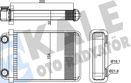 KALE OTO RADYATÖR 346390 - Scambiatore calore, Riscaldamento abitacolo autozon.pro