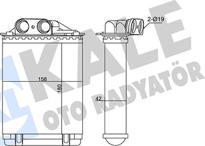 KALE OTO RADYATÖR 346355 - Scambiatore calore, Riscaldamento abitacolo autozon.pro