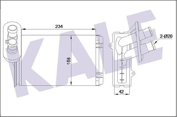 KALE OTO RADYATÖR 346250 - Scambiatore calore, Riscaldamento abitacolo autozon.pro