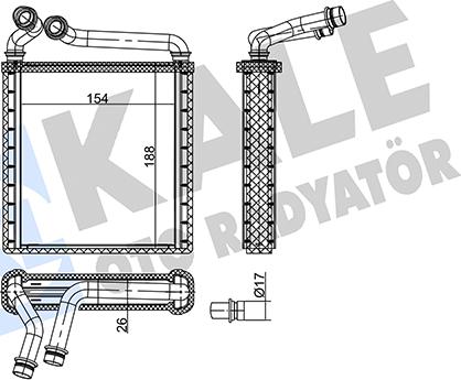 KALE OTO RADYATÖR 346745 - Scambiatore calore, Riscaldamento abitacolo autozon.pro