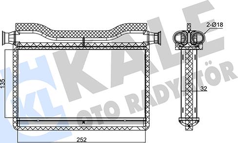 KALE OTO RADYATÖR 346750 - Scambiatore calore, Riscaldamento abitacolo autozon.pro