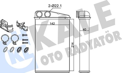 KALE OTO RADYATÖR 346710 - Scambiatore calore, Riscaldamento abitacolo autozon.pro