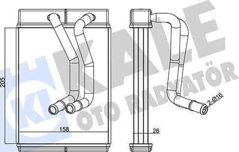 KALE OTO RADYATÖR 346775 - Scambiatore calore, Riscaldamento abitacolo autozon.pro