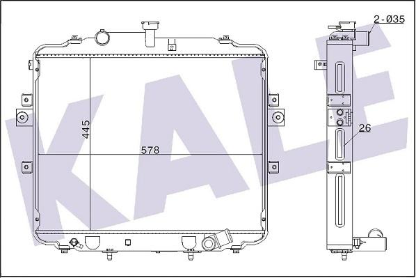 KALE OTO RADYATÖR 341965 - Radiatore, Raffreddamento motore autozon.pro